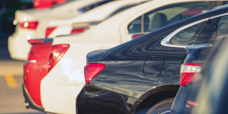 Parking Full of Modern Cars